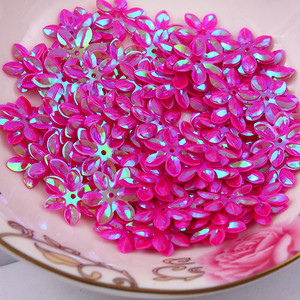 Jauktas krāsas 15 mm Ziedu formas PVC vaļīgi vizuļi Glitter Pailletes nagu mākslas manikīram šūšanai kāzu dekorēšanai konfeti 10g