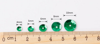 10g/Παρτίδα Νέα Χρώματα 4mm/5mm/6mm/8mm Παγιέτες PVC στρογγυλές παγιέτες Κύπελλο Πιλέτες Ράψιμο χειροτεχνίας γάμου, Αξεσουάρ γυναικείων ενδυμάτων