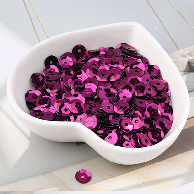 10g/tétel Új színek 4mm/5mm/6mm/8mm flitter PVC kerek csésze flitterek Paillettes varrás Esküvői kézművesség, női ruházati kiegészítők