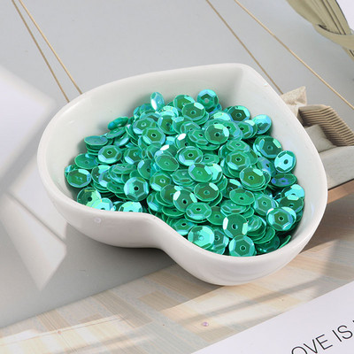 10g/tétel Új színek 4mm/5mm/6mm/8mm flitter PVC kerek csésze flitterek Paillettes varrás Esküvői kézművesség, női ruházati kiegészítők