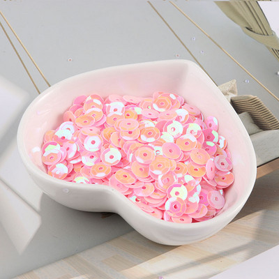 10g/tétel Új színek 4mm/5mm/6mm/8mm flitter PVC kerek csésze flitterek Paillettes varrás Esküvői kézművesség, női ruházati kiegészítők
