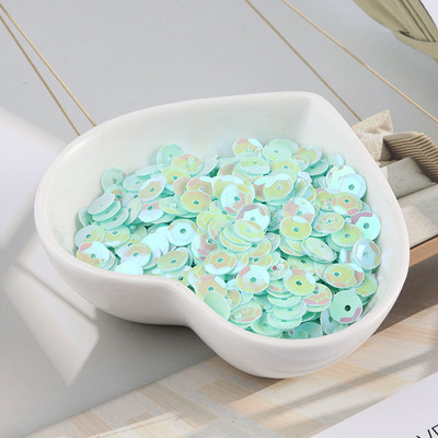 10g/tétel Új színek 4mm/5mm/6mm/8mm flitter PVC kerek csésze flitterek Paillettes varrás Esküvői kézművesség, női ruházati kiegészítők