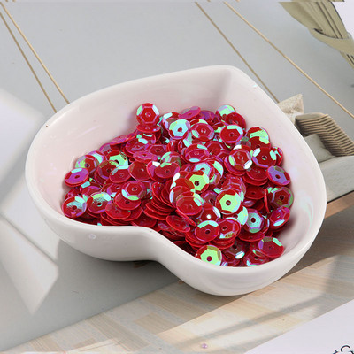 10g/tétel Új színek 4mm/5mm/6mm/8mm flitter PVC kerek csésze flitterek Paillettes varrás Esküvői kézművesség, női ruházati kiegészítők