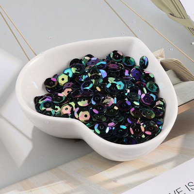 10g/tétel Új színek 4mm/5mm/6mm/8mm flitter PVC kerek csésze flitterek Paillettes varrás Esküvői kézművesség, női ruházati kiegészítők