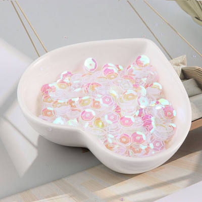 10g/tétel Új színek 4mm/5mm/6mm/8mm flitter PVC kerek csésze flitterek Paillettes varrás Esküvői kézművesség, női ruházati kiegészítők