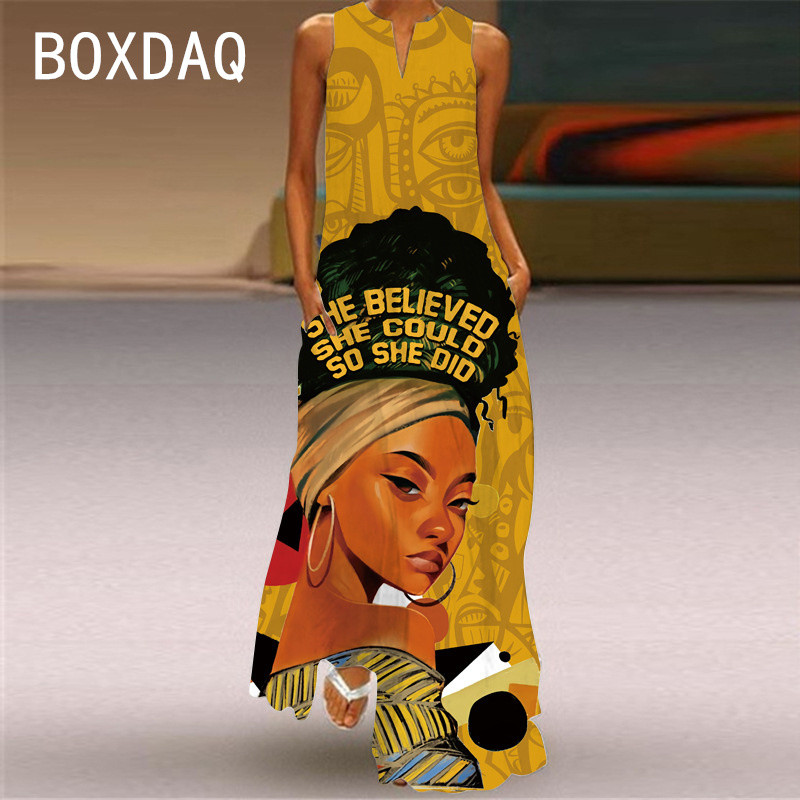 3D melna cilvēka sejas apdruka Maxi kleita sievietēm forša modes ielas liela izmēra kleita bez piedurknēm ar V veida kakla izgriezumu pludmales ballītes kleita Lady Vestidos