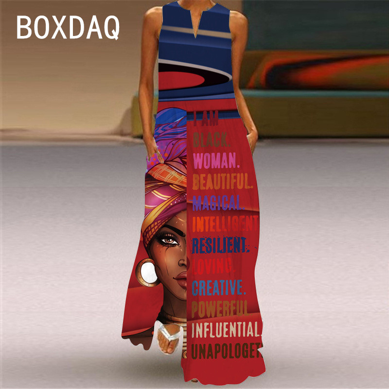 3D melna cilvēka sejas apdruka Maxi kleita sievietēm forša modes ielas liela izmēra kleita bez piedurknēm ar V veida kakla izgriezumu pludmales ballītes kleita Lady Vestidos