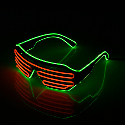 LED светещи очила Хелоуин светещи неонови коледни парти Bril мигаща светлина светят слънчеви очила стъклени фестивални консумативи костюми