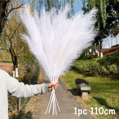 70-120 cm kunstlik pampa muru oks võltspudru võltsitud taime lilled pilliroo pantas pulmapidu kodukaunistus DIY kimp