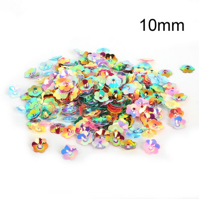 20g balts/jauktas krāsas 4/6/8/10mm 3D ziedu vizuļi Paillette šūšana Izgreznojumi Atradumi DIY Apģērbs Kleita Apavi Amatniecība