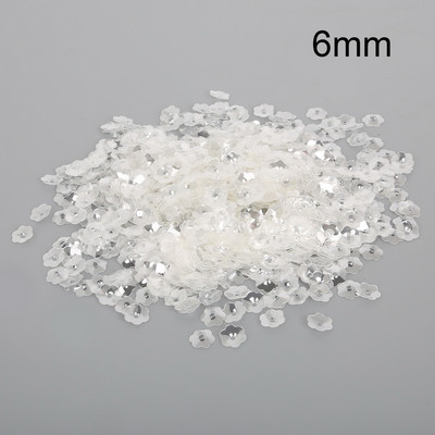 20g balts/jauktas krāsas 4/6/8/10mm 3D ziedu vizuļi Paillette šūšana Izgreznojumi Atradumi DIY Apģērbs Kleita Apavi Amatniecība