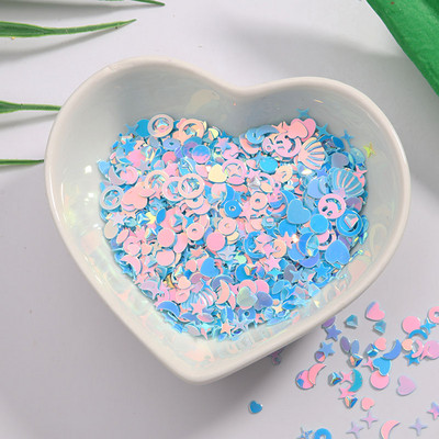 10g/csomag Több színű Star Heart Moon flitter körömdíszítéshez, briliáns csillogó barkácsolás PVC laza körömflitter, esküvői dekoráció