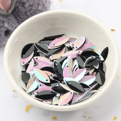 720gab 6*14mm kauss ovāls salokāms fliteris zirga acis forma amatniecība matēta vaļīga pailletes uzlīmes paštaisīt kāzu šūšanas aksesuāri