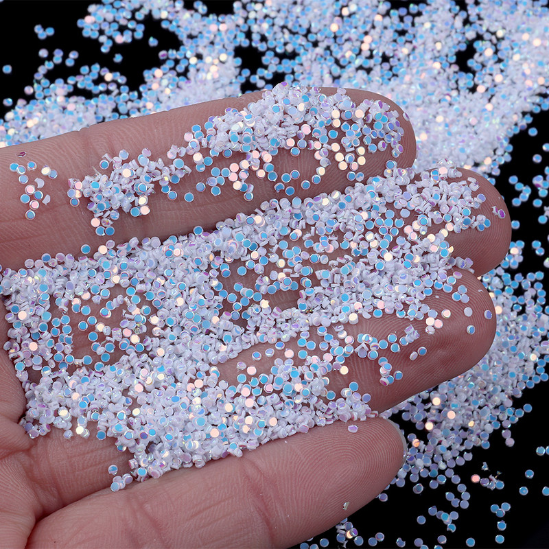 10g 1mm στρογγυλές παγιέτες PVC χαλαρές πούλιες χειροτεχνίες κομφετί παγιέτες Nail Art DIY Ράψιμο γάμου Χειροτεχνία διακόσμηση G0532