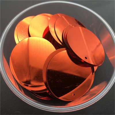 10mm 15mm 20mm 25mm 30mm PVC lapos, kerek laza flitterek Paillettes varrás Esküvői kézműves kiegészítők 1 oldalsó lyukkal