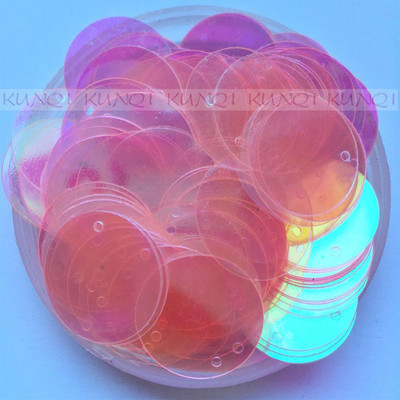 10mm 15mm 20mm 25mm 30mm PVC lapos, kerek laza flitterek Paillettes varrás Esküvői kézműves kiegészítők 1 oldalsó lyukkal