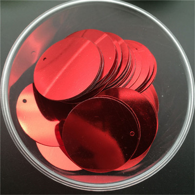 10mm 15mm 20mm 25mm 30mm PVC lapos, kerek laza flitterek Paillettes varrás Esküvői kézműves kiegészítők 1 oldalsó lyukkal