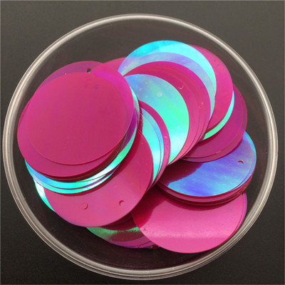 10mm 15mm 20mm 25mm 30mm PVC lapos, kerek laza flitterek Paillettes varrás Esküvői kézműves kiegészítők 1 oldalsó lyukkal