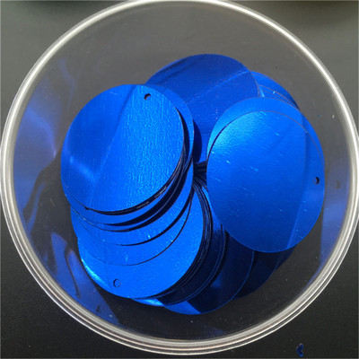 10mm 15mm 20mm 25mm 30mm PVC lapos, kerek laza flitterek Paillettes varrás Esküvői kézműves kiegészítők 1 oldalsó lyukkal