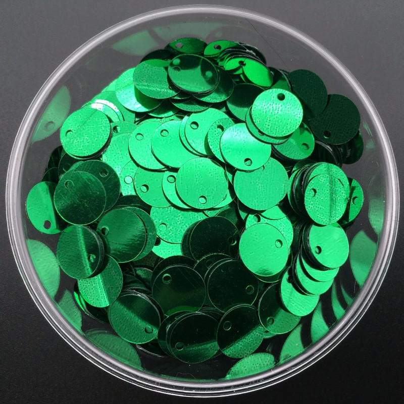 10mm 15mm 20mm 25mm 30mm PVC lapos, kerek laza flitterek Paillettes varrás Esküvői kézműves kiegészítők 1 oldalsó lyukkal