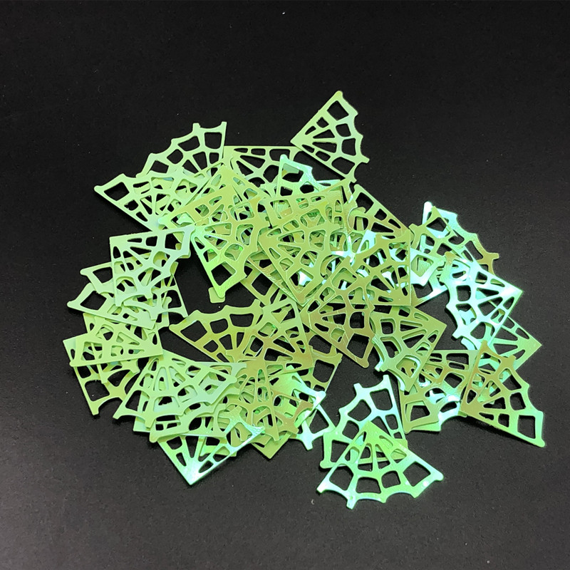 100gab./partija 25*18mm Helovīna zirnekļtīkla PVC fliteri svētku ballīšu dekorēšana ar rokām darināta šūšana/kāzu/mēteļu cepures aksesuāri