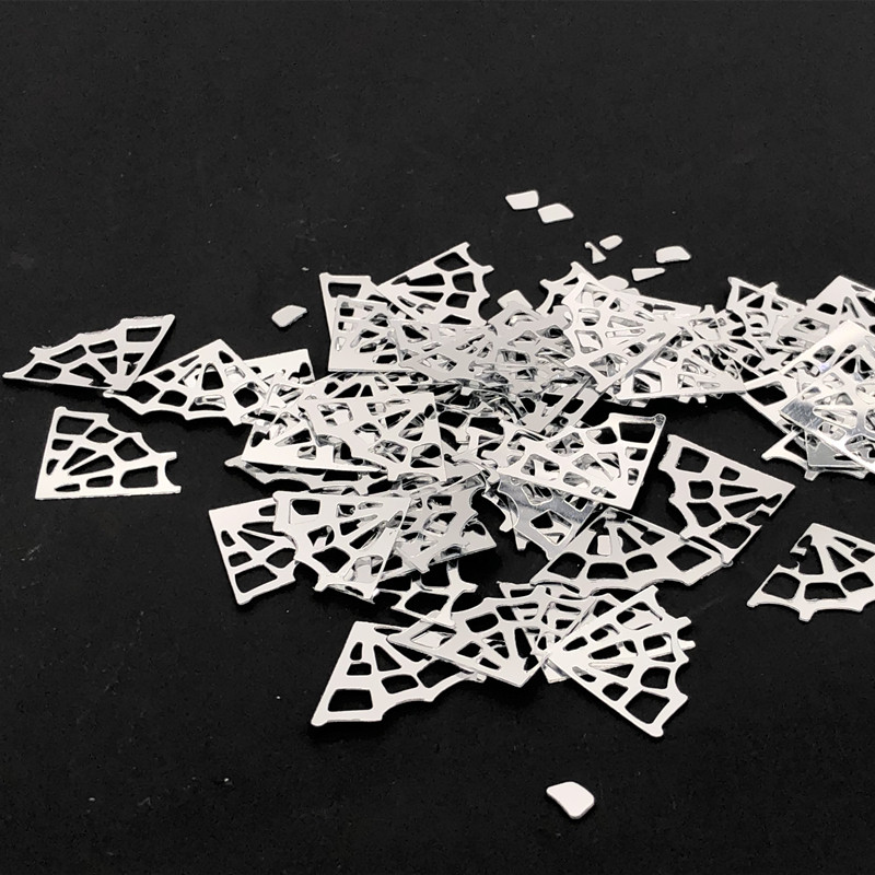 100gab./partija 25*18mm Helovīna zirnekļtīkla PVC fliteri svētku ballīšu dekorēšana ar rokām darināta šūšana/kāzu/mēteļu cepures aksesuāri