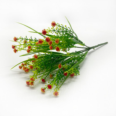 Mesterséges zöld műanyag fű növény Művirág Babysbreak Esküvő Otthon Karácsonyi dekoráció Party Irodai virág