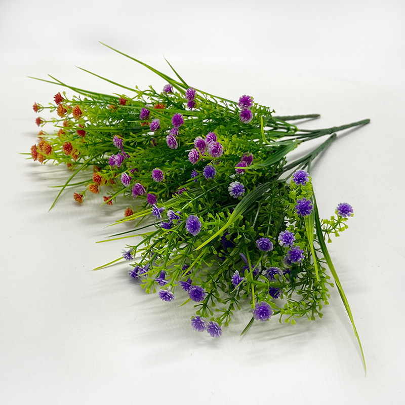 Mesterséges zöld műanyag fű növény Művirág Babysbreak Esküvő Otthon Karácsonyi dekoráció Party Irodai virág