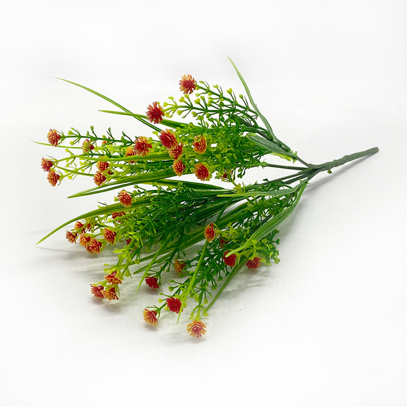 Mesterséges zöld műanyag fű növény Művirág Babysbreak Esküvő Otthon Karácsonyi dekoráció Party Irodai virág
