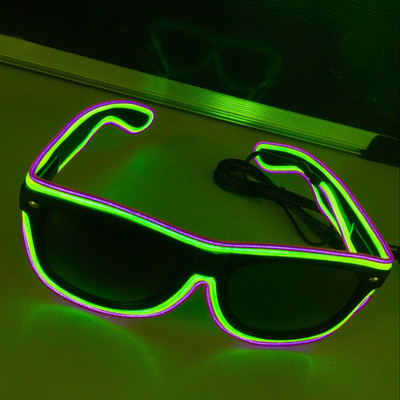 LED-es fényű szemüvegek divatos neonfényű világító rave jelmezek, fényes napszemüvegek, húsvéti parti kellékek
