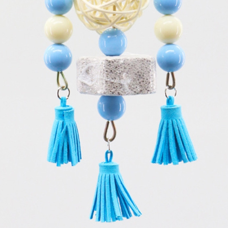 Piekārta košļājamā rotaļlieta, košļājamā rotaļlieta ar putnu kodienu Mazais papagailis Karājās papagaiļa būrīša rotaļlieta ar akrila pērlītēm mājdzīvnieku koduma pretestības molārie materiāli