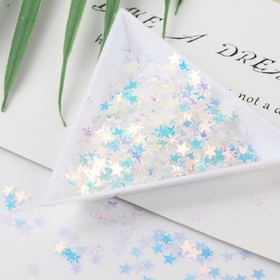 10 g kristāla nagu vizulis 3 mm 4 mm zvaigznes formas vizuļi Pailletes nagu mākslas spīdumam, kāzu dekorācijas konfeti, grima piederumi