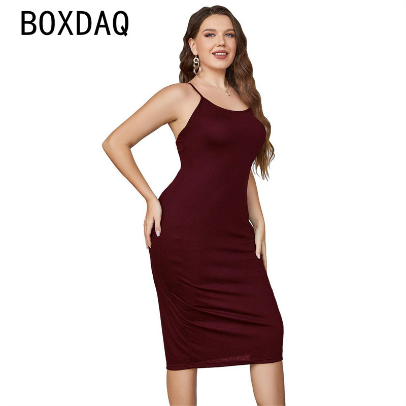 Sieviešu spageti siksniņa Seksīga kleita bez aizmugures līdz ceļgalam Vasaras bez piedurknēm vienkrāsaina pludmales ballīšu kleita Modes sieviešu kleita Vestido