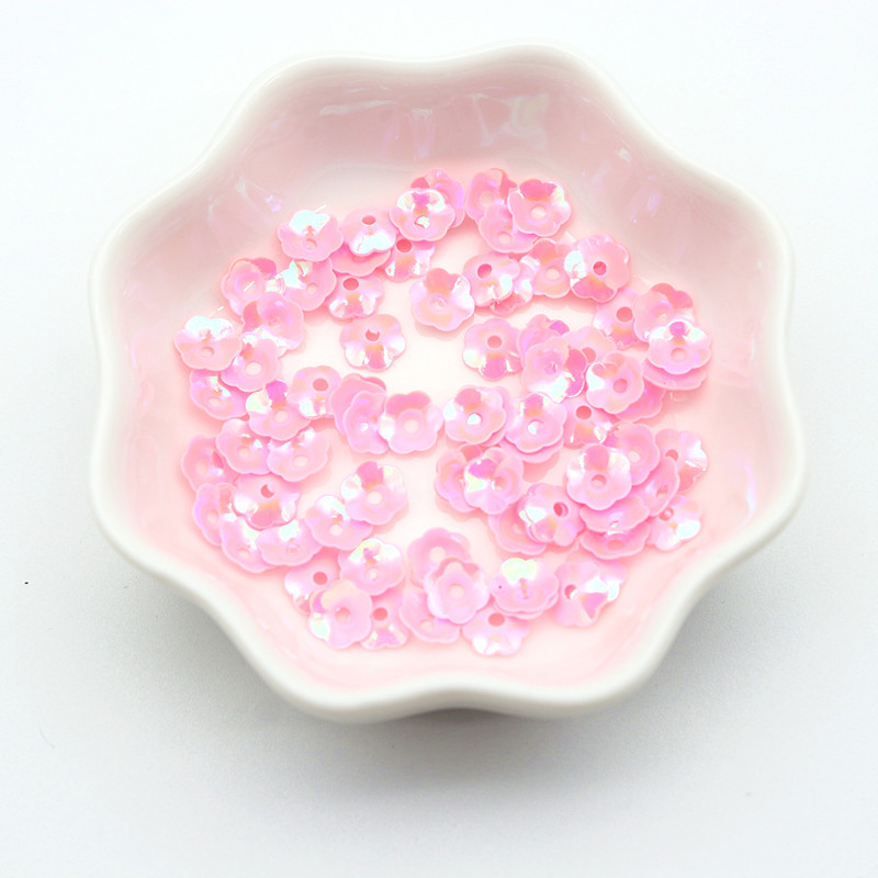 1200 gab./iepakojumā jauktas ziedu formas PVC lielapjoma vizuļi 6 mm mirdzoši konfeti nagu mākslas apdares fliteri, paši izgatavoti šūšanas piederumi