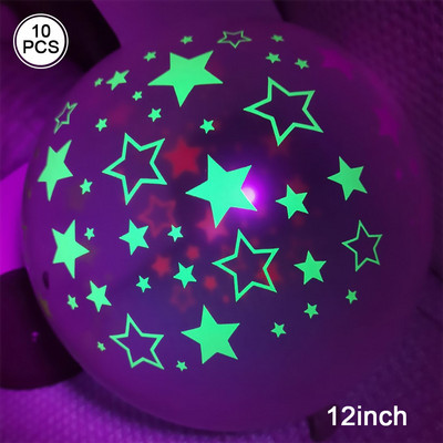 Neoninės švytėjimo vakarėlio girliandos Šviečiantys balionai su gimtadieniu Šviečia tamsoje Vaikų gimtadienio vestuvių fluorescencinės dekoracijos