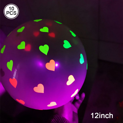 Neoninės švytėjimo vakarėlio girliandos Šviečiantys balionai su gimtadieniu Šviečia tamsoje Vaikų gimtadienio vestuvių fluorescencinės dekoracijos