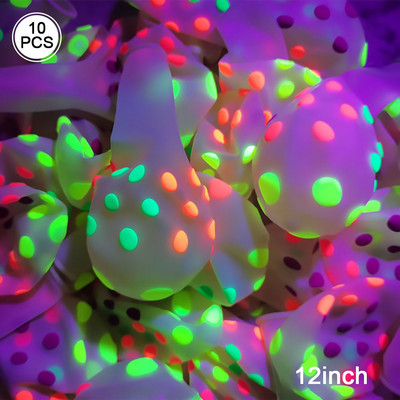 Neoninės švytėjimo vakarėlio girliandos Šviečiantys balionai su gimtadieniu Šviečia tamsoje Vaikų gimtadienio vestuvių fluorescencinės dekoracijos