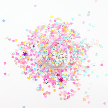 10g/τσάντα Mini Mouse Heart Confetti Nails Glitter Sequins For Crafts Διακόσμηση νυχιών Πιλέτες Παγιέτες DIY Αξεσουάρ ραπτικής