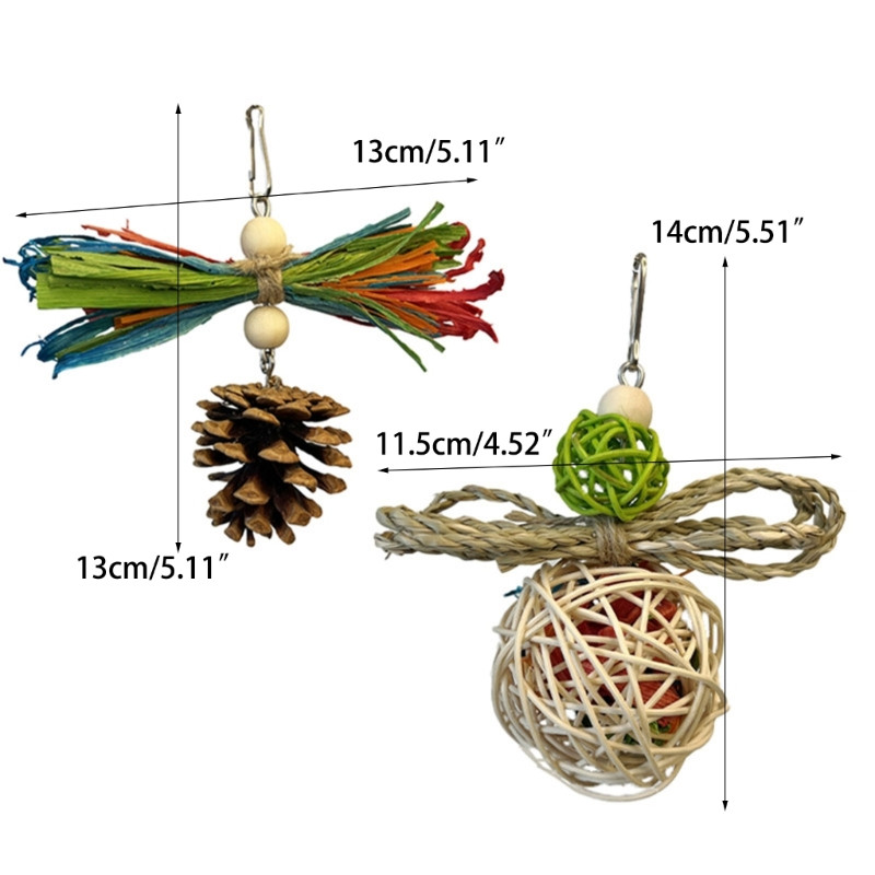 Putnu papagaiļu rotaļlietu būris piekarināmās bumbiņas šūpoles rotaļlieta mājdzīvnieks putns košļājamā koka putnu smalcināšanas rotaļlieta košļājamā barības meklēšanas smalcinātāja rotaļlieta Y5GB