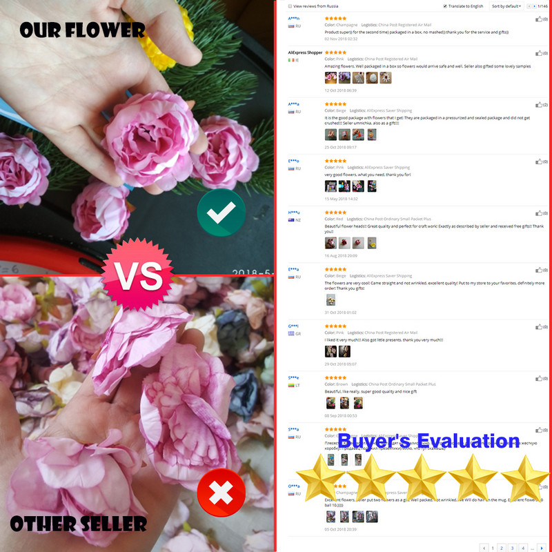 HUADODO 10 gab. 5cm Peonijas ziedu galva zīds Mākslīgie ziedi kāzu dekorēšanai DIY Dekoratīvs vainags Viltus ziedi