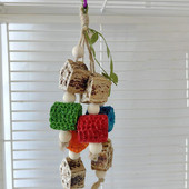 Videi draudzīgs mājdzīvnieku putns košļāt piekaramo kulonu papagaiļa rotaļlieta Zobu griešana Atvieglo garlaicību