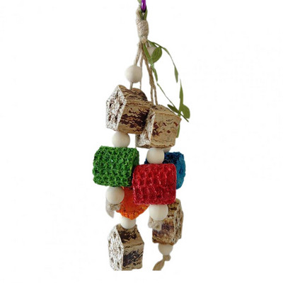 Videi draudzīgs mājdzīvnieku putns košļāt piekaramo kulonu papagaiļa rotaļlieta Zobu griešana Atvieglo garlaicību