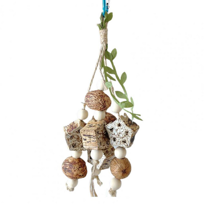 Videi draudzīgs mājdzīvnieku putns košļāt piekaramo kulonu papagaiļa rotaļlieta Zobu griešana Atvieglo garlaicību