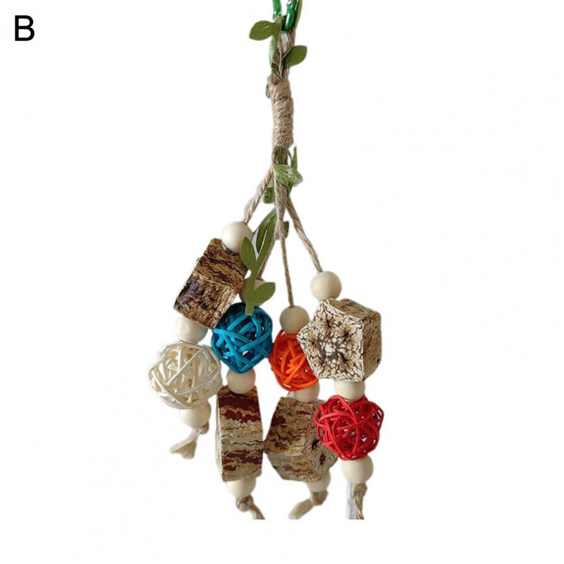 Videi draudzīgs mājdzīvnieku putns košļāt piekaramo kulonu papagaiļa rotaļlieta Zobu griešana Atvieglo garlaicību