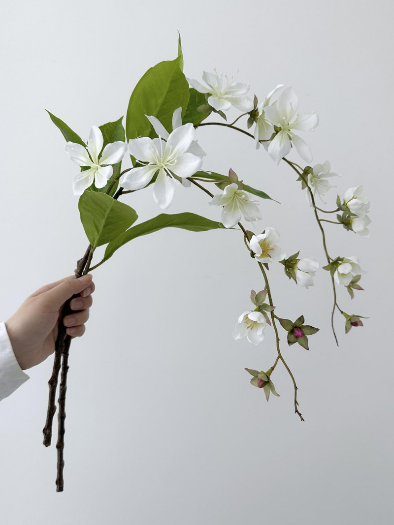 Jázmin mesterséges függő virágok dekoratív erkély művészet mesterséges selyem virágok, mint a valódi függő dekoráció esküvőre