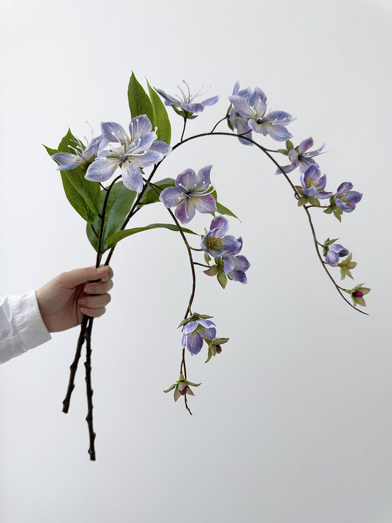 Jázmin mesterséges függő virágok dekoratív erkély művészet mesterséges selyem virágok, mint a valódi függő dekoráció esküvőre