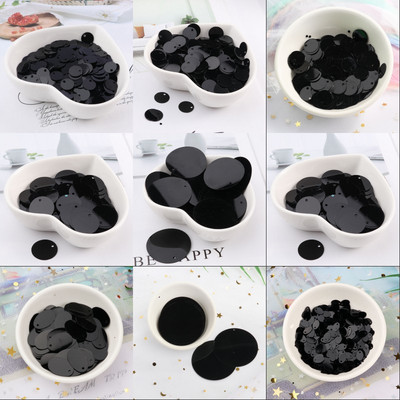 10 g/Pachet Diverse dimensiuni Paiete negre Artizanat PVC Paillete rotunde ovale Plate Femei Rochie intreaga DIY Cusut Lentejuelas Accesorii