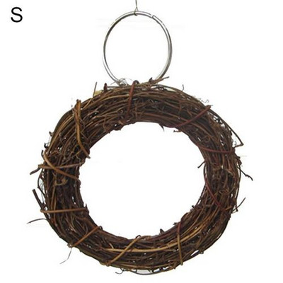 Klasszikus retro stílusú divat madarak papagáj ara rattan karika akasztó ketrec Mászó hinta rágó harapás gyűrű játék kerek fű szőtt állvány