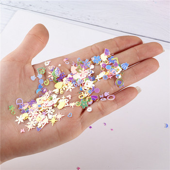 Mix Sizes/Shapes Flake Confetti Star Heart Flower Moon Shell Sequins Paillettes 3D Glitters For DIY Nail Art & Wedding Accessories