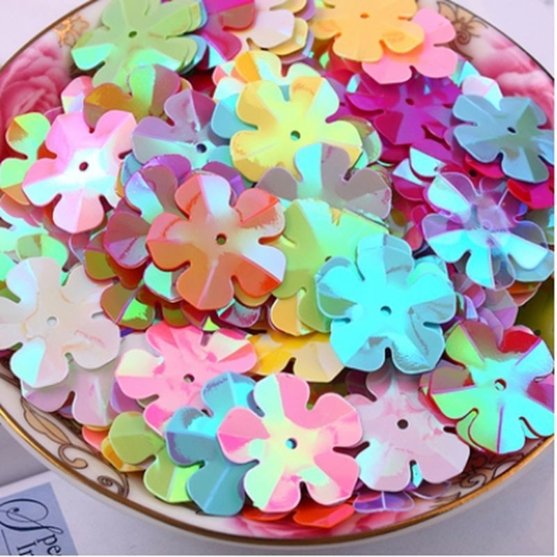 15g 14mm Κύπελλο Flower Loose Sequins Πιλέτες για Ράψιμο, Παπούτσια, Καπέλο, Παιδικά DIY, Αξεσουάρ χειροτεχνίας Χονδρική